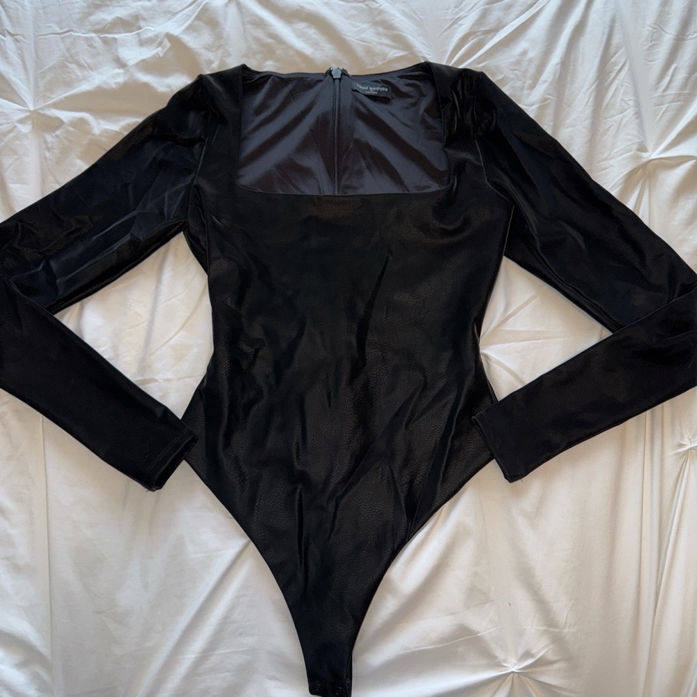 Naked Wardrobe Black Zip-Up Top
